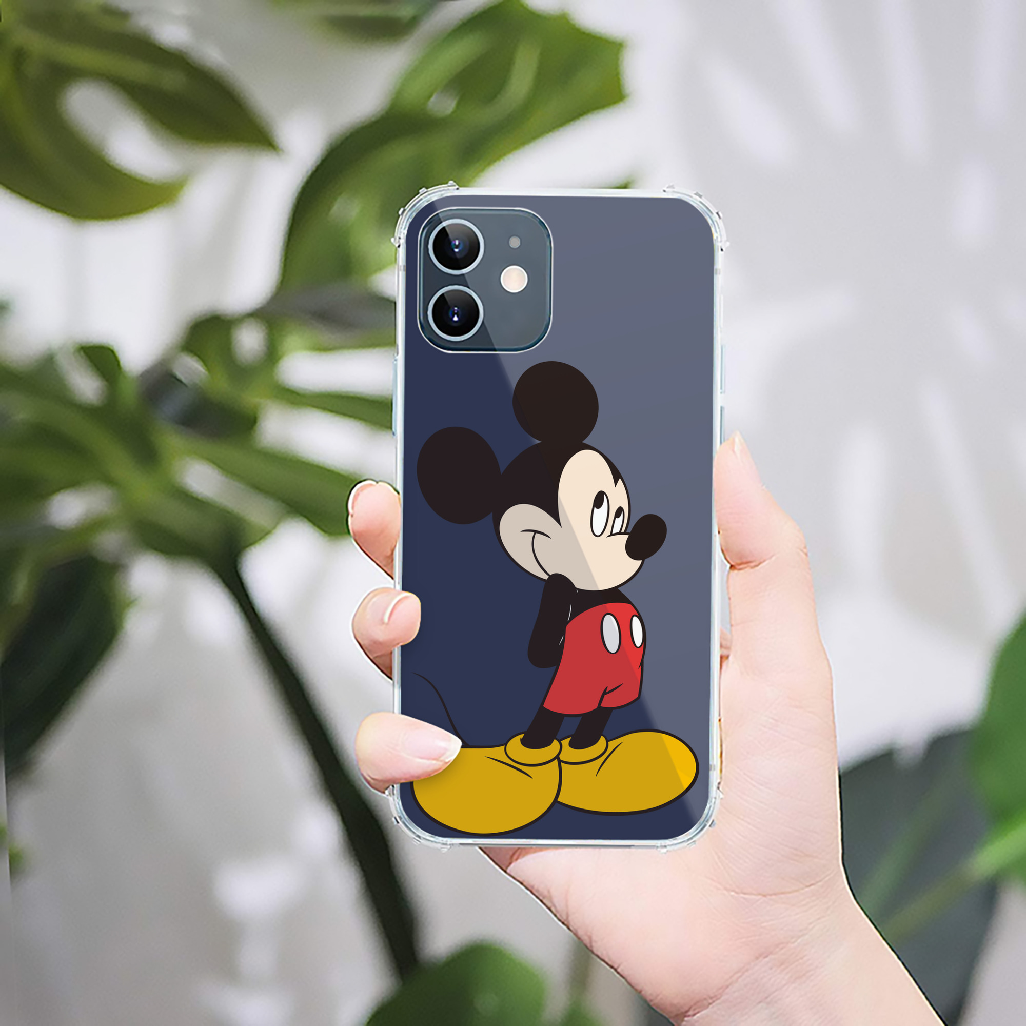 （画像用） ミッキーマウス Mickey Mouse 【iPhone 12シリーズ対応】透明スマホケース（クリアソフトケース）